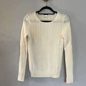 J.Crew. M. Cream cable sweater.